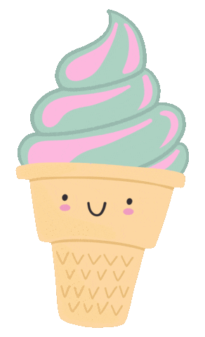 Ice Cream Summer Sticker by Natalie Tahhan