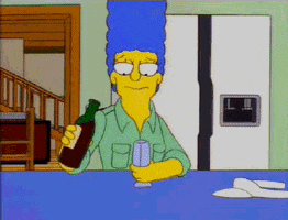 the simpsons drinking GIF