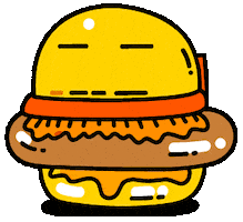Sunglasses Burger Sticker by Jamie Tam
