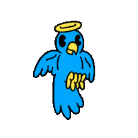 Flying Blue Bird Sticker by MOGL