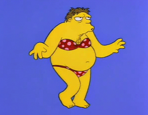 Giphy - The Simpsons Bikini GIF