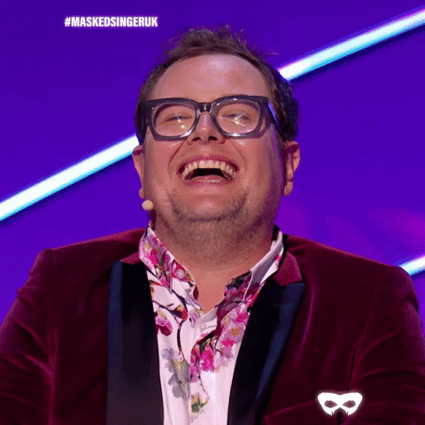 Alan Carr Laughing GIF by The Masked Singer UK