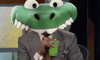 Big Head Drinking GIF by TokenGators