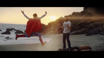 superman running GIF