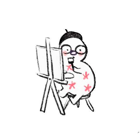 Artist Drawing Sticker