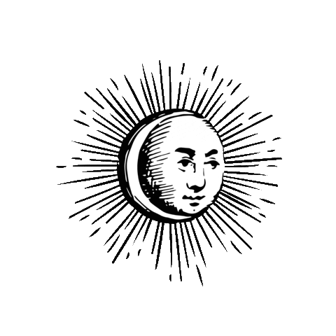 Moon Rising Sticker by La5e