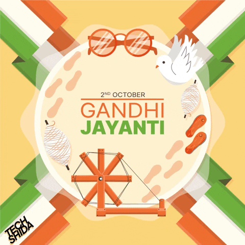 Mahatma Gandhi GIF by techshida - Find & Share on GIPHY