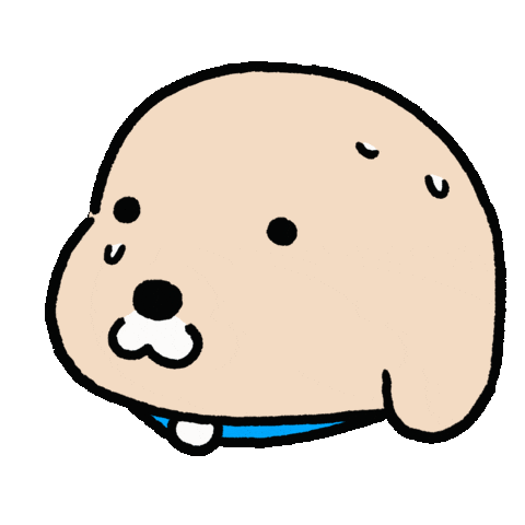 Nervous Dog Sticker by namsee