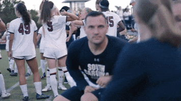 Ncaa Soccer Coach GIF by gamecocksonline