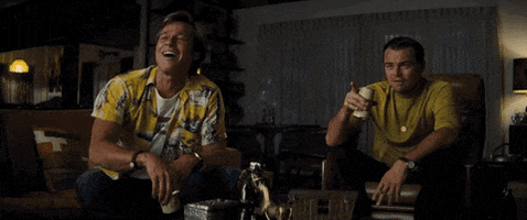 Leonardo Dicaprio Laughing GIF by Once Upon A Time In Hollywood