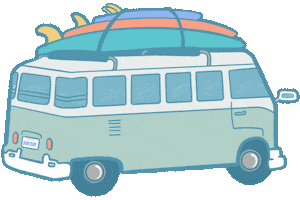 Road Trip Beach Sticker by speckledbliss
