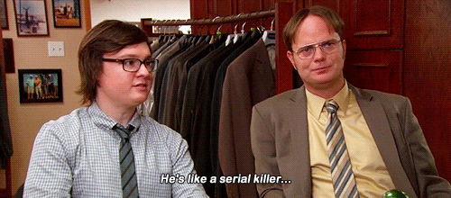 Image result for the office serial killer gif
