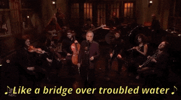 paul simon like a bridge over troubled water GIF by Saturday Night Live