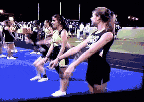 cheerleader fail GIF
