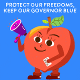 Protect our freedoms, keep our governor Blue
