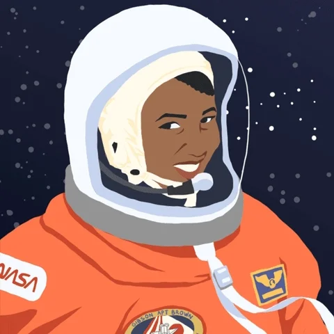 Black Woman Space GIF