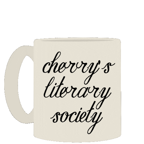 Cup Of Coffee Cherry Sticker by cherry's literary society