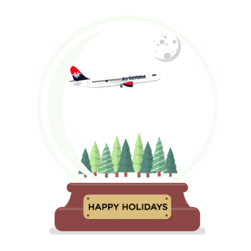 Snowball Praznici Sticker by Air Serbia