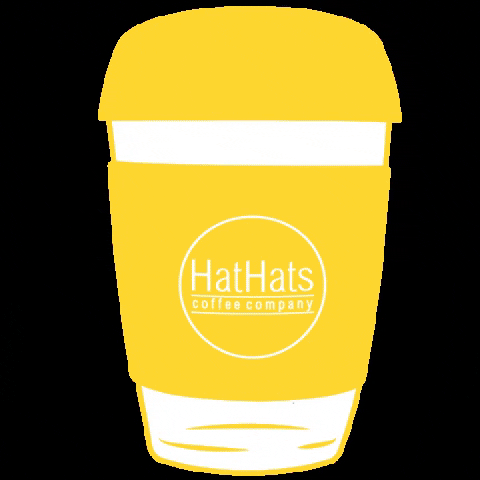 HatHats coffee colourful reusable iced latte GIF