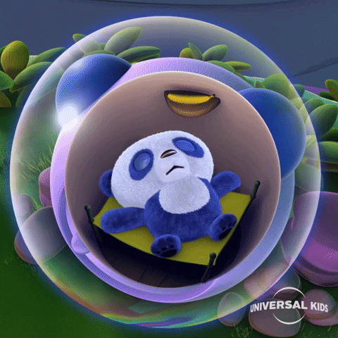 tired panda bear GIF by Universal Kids