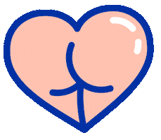 Heart Booty Sticker by Cheeky Charity