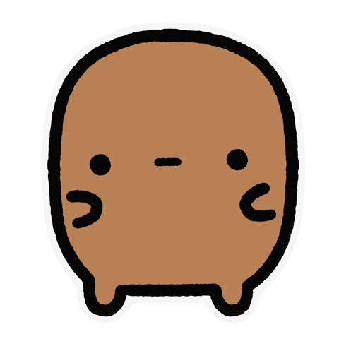 Awkward Stare Sticker by Sad Potato Club