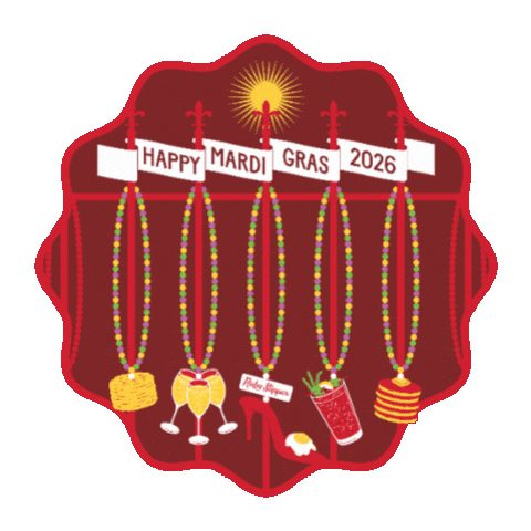 Mardi Gras Ruby Slipper Sticker by Brunch With Ruby