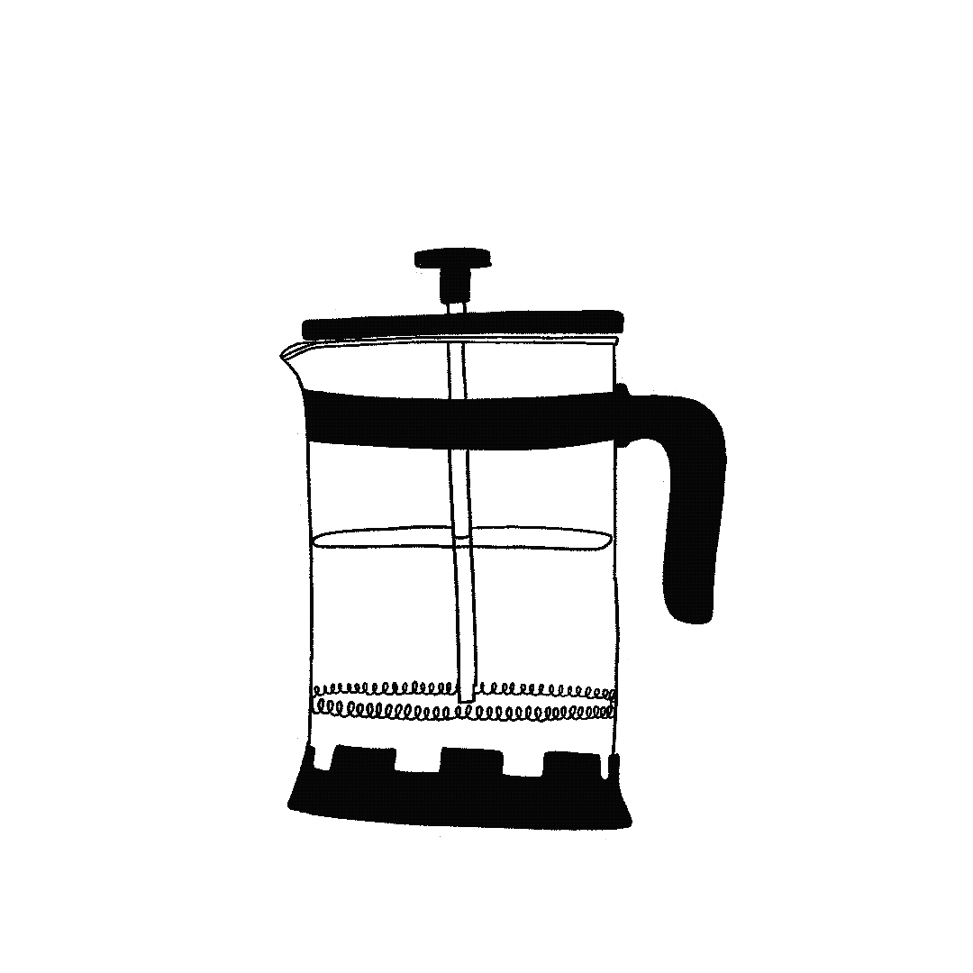 Preto E Branco Coffee Sticker
