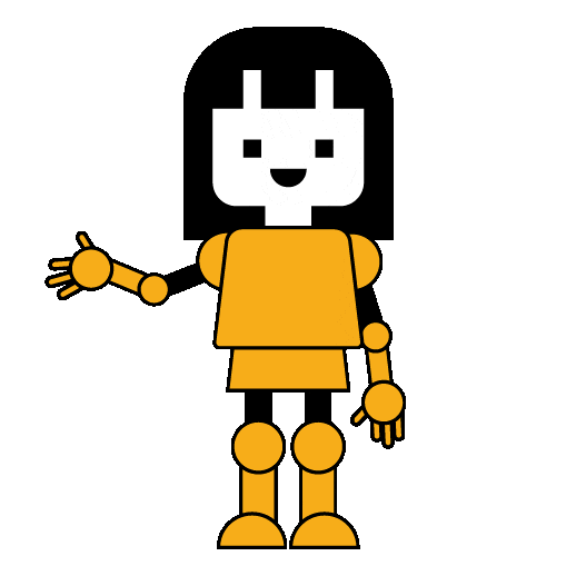 Robot Waving Sticker by The Dare Company