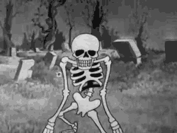 Black And White Skeleton GIF