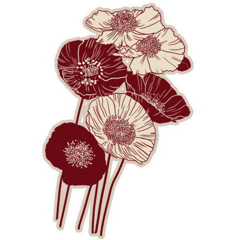 Flower Vintage Sticker by Mina_O_Art