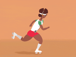 Roller Girl Vintage GIF
