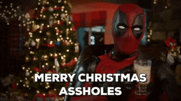 SunlitMoonboots christmas deadpool GIF