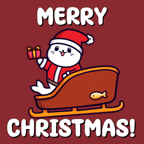 Merry Christmas GIF by Sappy Seals