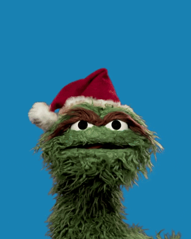 Oscar The Grouch Happy Holidays GIF by Sesame Street