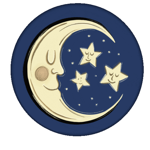 Moon And Stars 90S Sticker