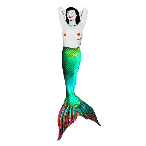 Mermaid Pinup GIF by Veronique de Jong