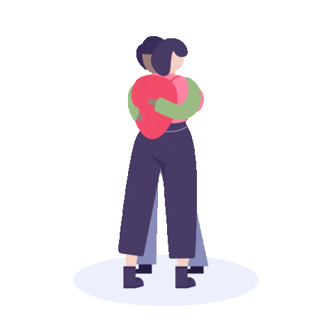 Friends Hug Sticker by Mika Krebs-App