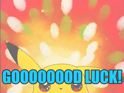  pokemon pikachu good luck GIF