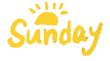 Sunday 黄色 Sticker