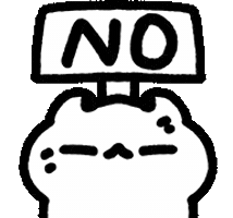 Cat No Sticker by MYAOWL