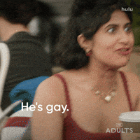 Hes Gay Nick Kroll GIF by Adults