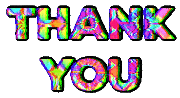 Glitch Thank You Sticker by patternbase