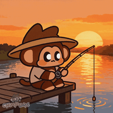 Relaxing Gone Fishing GIF by Chimpers