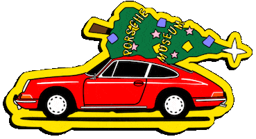 Driving Merry Xmas Sticker by Porsche Museum
