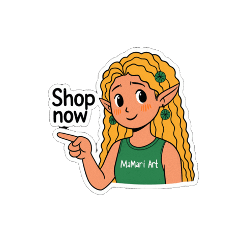 Shop Now Shoppen Sticker by MaMari Art