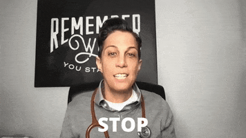 Stop Reaction GIF by The Knew Method