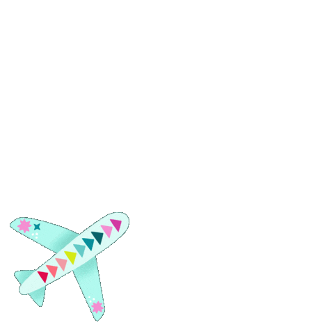 Kpcreates Kpcreatesdesigns Quilttrip Colorfulairplane Funtravel Airplanetravel Airplane Sticker
