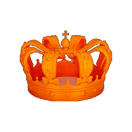 Queen Orange Sticker by Europeana