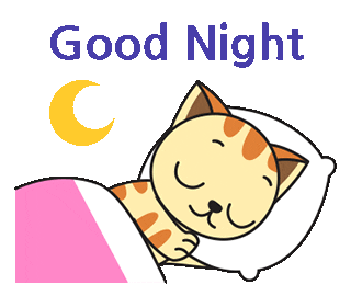 Good Night Cat Gif By My Girly Unicorn - Find & Share On Giphy